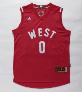 Maillot De Basket All Star 2016 NBA Western Russell Westbrook 0 Rouge